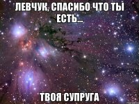 левчук, спасибо что ты есть... твоя супруга