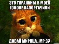 это тараканы в моей голове напортачили довай мирица...мр:з?