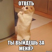 ответь ты выйдешь за меня?