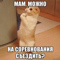 мам, можно на соревнования съездить?