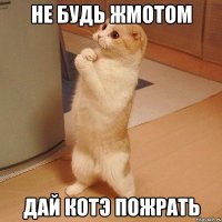 не будь жмотом дай котэ пожрать