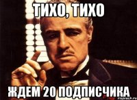 тихо, тихо ждем 20 подписчика