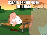 ждать 17 или идти пешком 