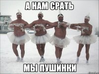 а нам срать мы пушинки