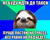 не буду идти до такси лучше постою на трассе, все равно он подъедет