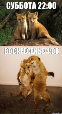 суббота 22:00 воскресенье 4:00