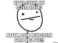 ну шо синку, які резульатати? мааам, вони мені зняли бали ні за шо!!!