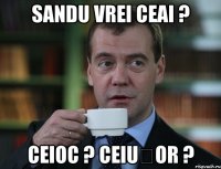 sandu vrei ceai ? ceioc ? ceiușor ?