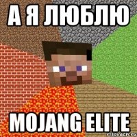 а я люблю mojang elite