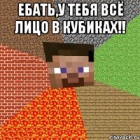 ебать,у тебя всё лицо в кубиках!! 