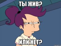 ты жив? или нет?