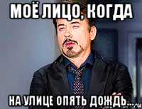 моё лицо, когда на улице опять дождь...