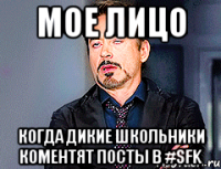 мое лицо когда дикие школьники коментят посты в #sfk