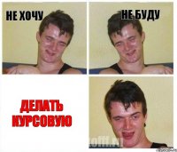 не хочу не буду делать курсовую