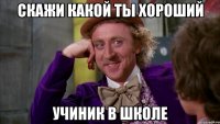 скажи какой ты хороший учиник в школе