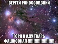 сергей рокоссовский гори в аду тварь фашисская !!!