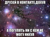 друзей в контакте дохуя а погулять ни с кем не могу нихуя