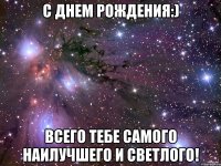 с днем рождения:) всего тебе самого наилучшего и светлого!