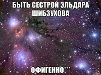 быть сестрой эльдара шибзухова офигенно***