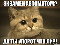 экзамен автоматом? да ты упорот что ли?!