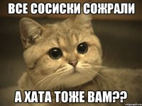 все сосиски сожрали а хата тоже вам??