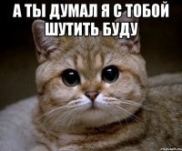 а ты думал я с тобой шутить буду 