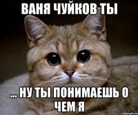 ваня чуйков ты ... ну ты понимаешь о чем я