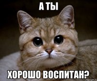 а ты хорошо воспитан?