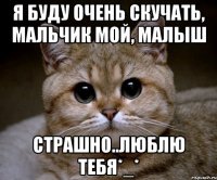 я буду очень скучать, мальчик мой, малыш страшно..люблю тебя*_*