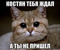 костян тебя ждал а ты не пришел