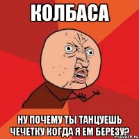 колбаса ну почему ты танцуешь чечетку когда я ем березу?