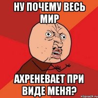 ну почему весь мир ахреневает при виде меня?