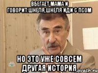 вбегает мама и говорит:шнеля,шнеля иди с псом но это уже совсем другая история