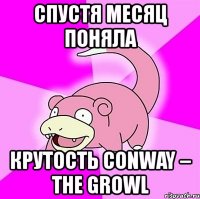 спустя месяц поняла крутость conway – the growl