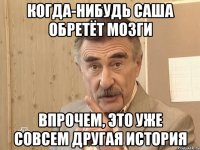 когда-нибудь саша обретёт мозги впрочем, это уже совсем другая история