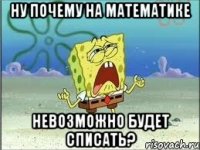 ну почему на математике невозможно будет списать?