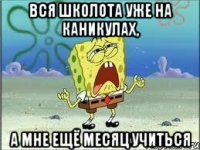 вся школота уже на каникулах, а мне ещё месяц учиться