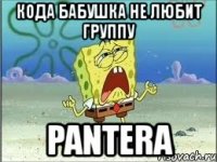 кода бабушка не любит группу pantera