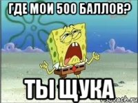 где мои 500 баллов? ты щука