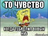 то чувство когда тебя слил вовын нуб