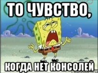 то чувство, когда нет консолей