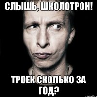 слышь, школотрон! троек сколько за год?