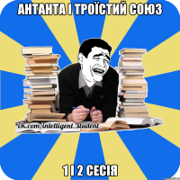 антанта і троїстий союз 1 і 2 сесія