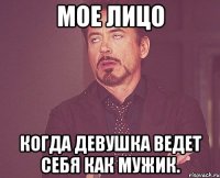 мое лицо когда девушка ведет себя как мужик.