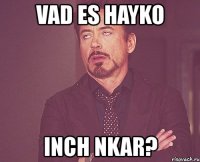 vad es hayko inch nkar?