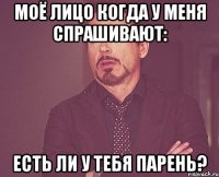 моё лицо когда у меня спрашивают: есть ли у тебя парень?