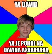 ya david ya je pohoj na davida axxaxxaxa