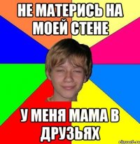 не матерись на моей стене у меня мама в друзьях