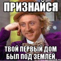 признайся твой первый дом был под землей