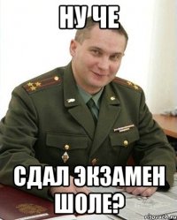 ну че сдал экзамен шоле?